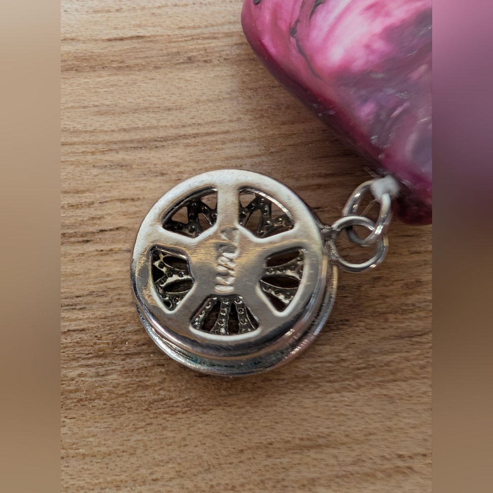 Statement Necklace Pink Shell Teardrops Natural S… - image 7